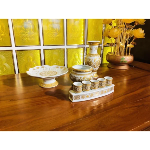 Bộ thờ cúng bằng sứ Hoàng Tài Phước - Image 9