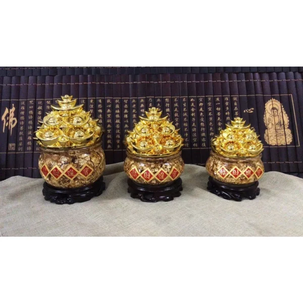 Phong thủy bình hồ lô, lư tụ tài, thùng vàng nước vàng lá thu hút tài lộc - Image 6