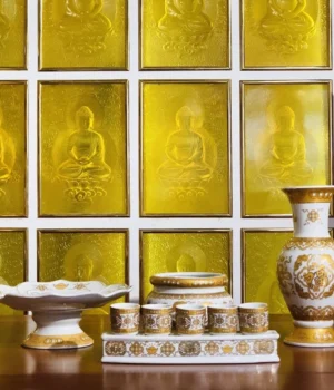 Bộ thờ cúng bằng sứ Hoàng Tài Phước