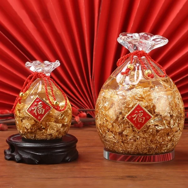 Phong thủy bình hồ lô, lư tụ tài, thùng vàng nước vàng lá thu hút tài lộc - Image 4