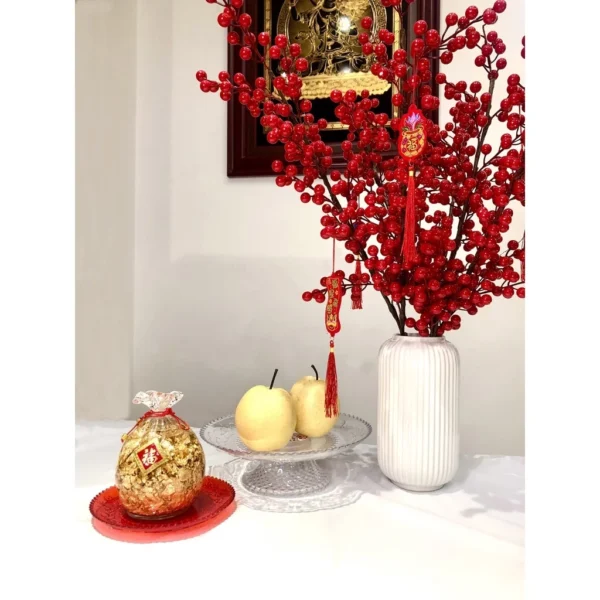 Dĩa nhựa cao cấp Kim Ngọc Mãn Đường chân cao, trưng trái cây, trang trí bàn thờ - Image 2