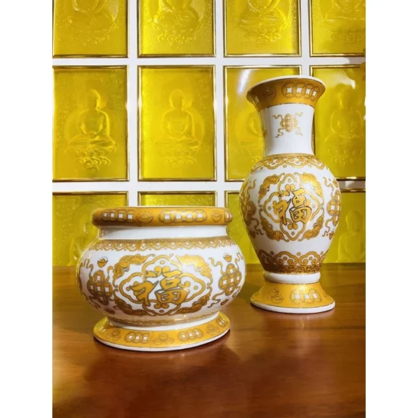 Bộ thờ cúng bằng sứ Hoàng Tài Phước - Image 7