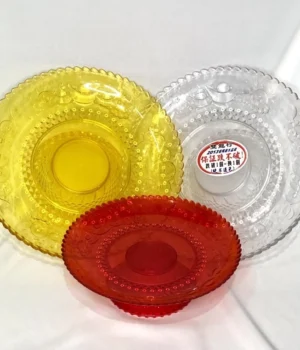 Dĩa nhựa cao cấp Kim Ngọc Mãn Đường chân cao, trưng trái cây, trang trí bàn thờ