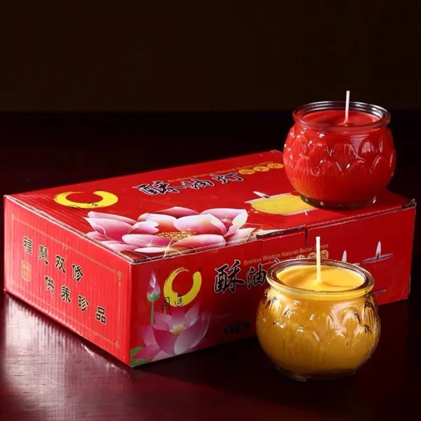 Nến tealight (đèn cầy, sáp dầu cọ) hoa sen 24 tiếng - Image 2