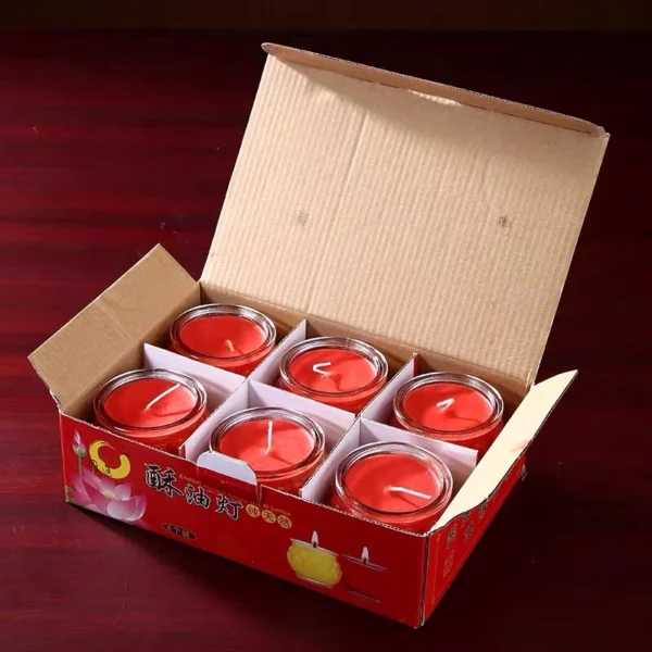Nến tealight (đèn cầy, sáp dầu cọ) hoa sen 24 tiếng - Image 4