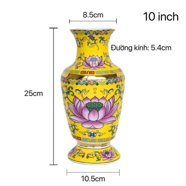 Bình bông, lọ hoa sen Phước Lộc, bộ thờ cúng phong thuỷ Phật giáo - Image 4