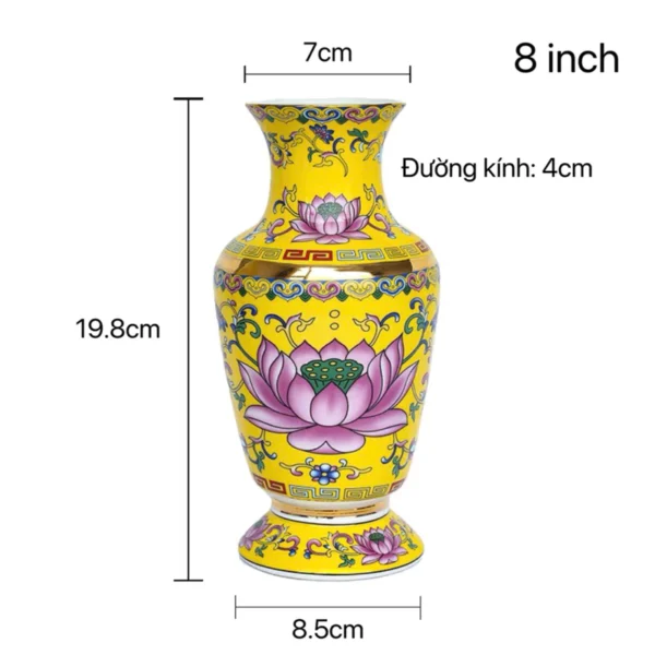Bình bông, lọ hoa sen Phước Lộc, bộ thờ cúng phong thuỷ Phật giáo - Image 5