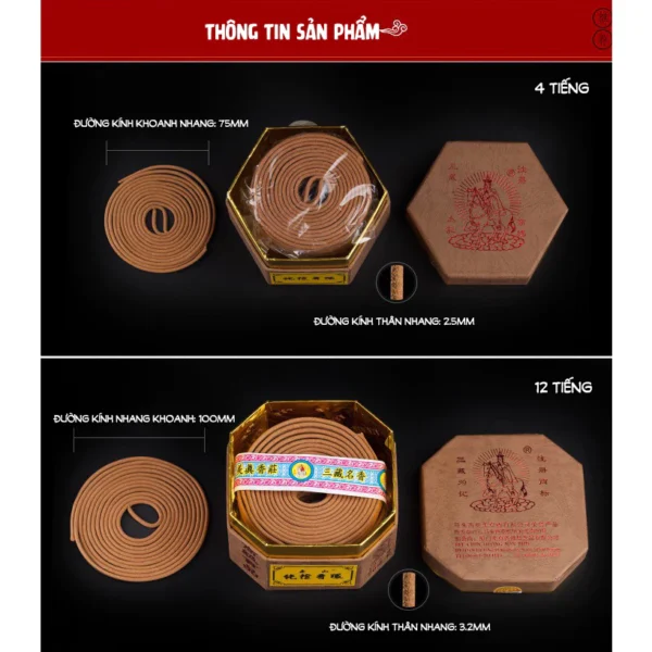 Nhang khoanh chuẩn Đàn hương Lão Sơn MỸ CHÂN HƯƠNG Tam Tạng chính hãng, xông nhà thư giãn, 100% đàn hương tự nhiên - Image 6